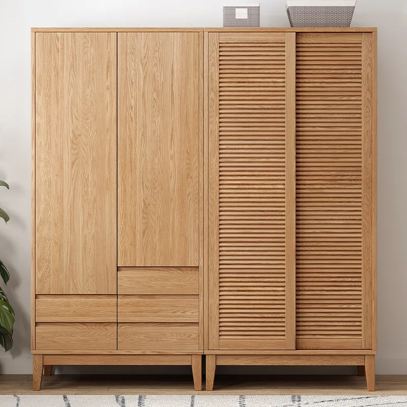 product-BoomDear Wood-bedroom closet wood portable closet clothes wardrobe Combination of shutter do-1