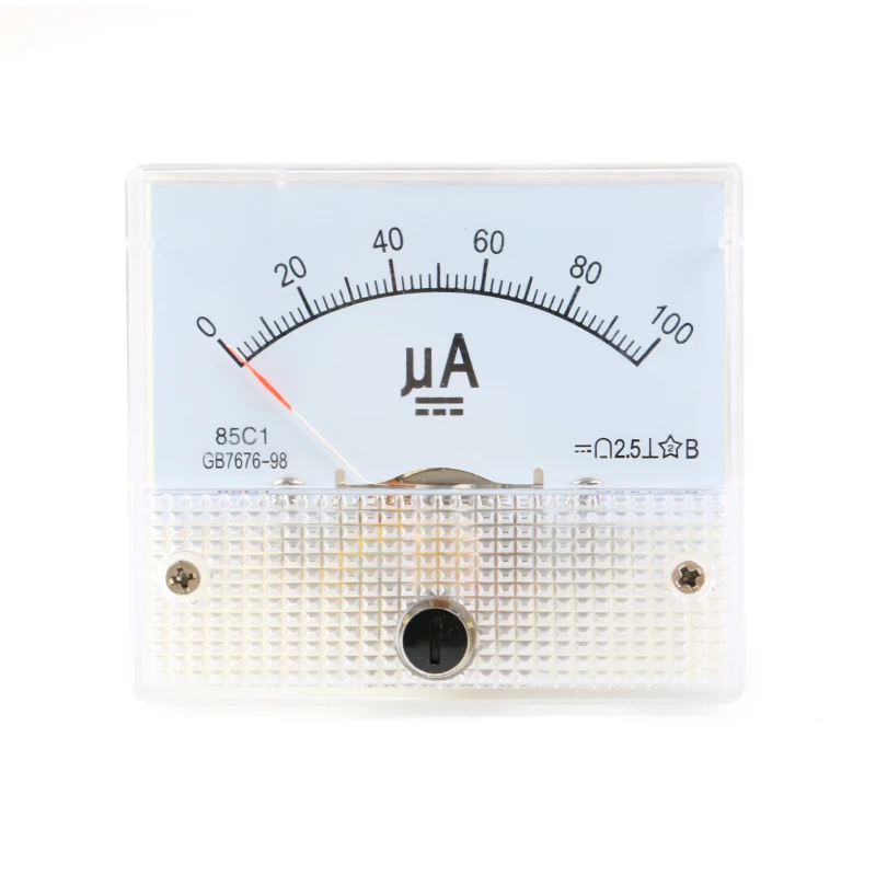 1PC DC 0-300uA Analog Ammeter Panel AMP Current Meter 60*70MM Directly