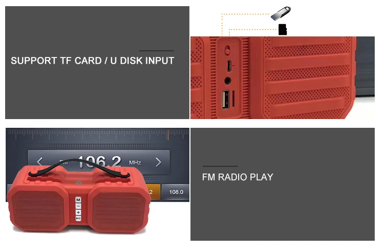 Original factory newest outdoor portable wireless  bluetooth speaker