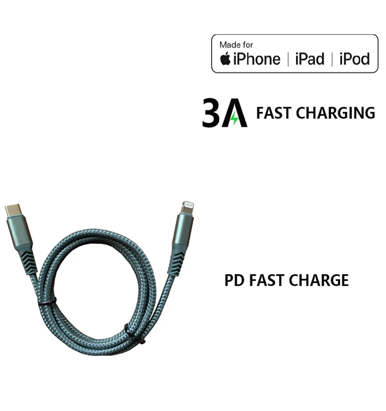 2019 Hot Selling Certified Short 8 pin usb cable for Lighting charging Cables, USB Charging Data Cord Compatible With iPhones - ANKUX.COM