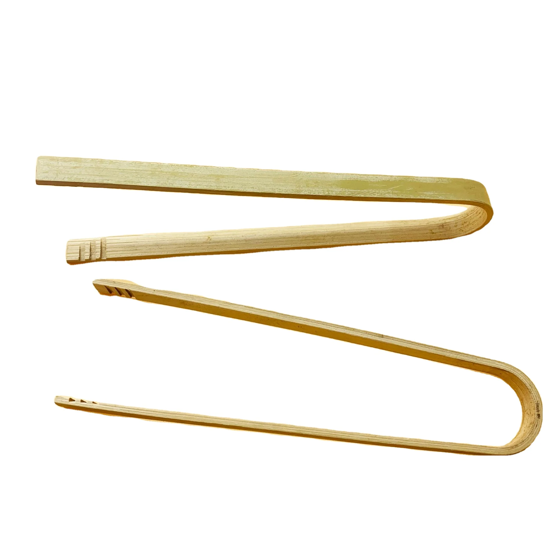 Ecofriendly Ushape Bamboo Bread Toast Tongs For Picking Food Cooking