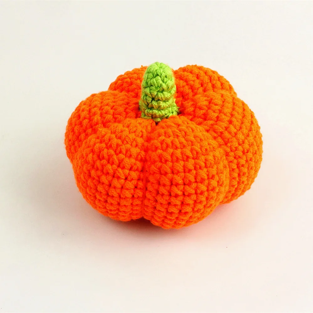 Cute Crochet Carrots Apple Baby Doll Toy Hand Knitted Fruits And