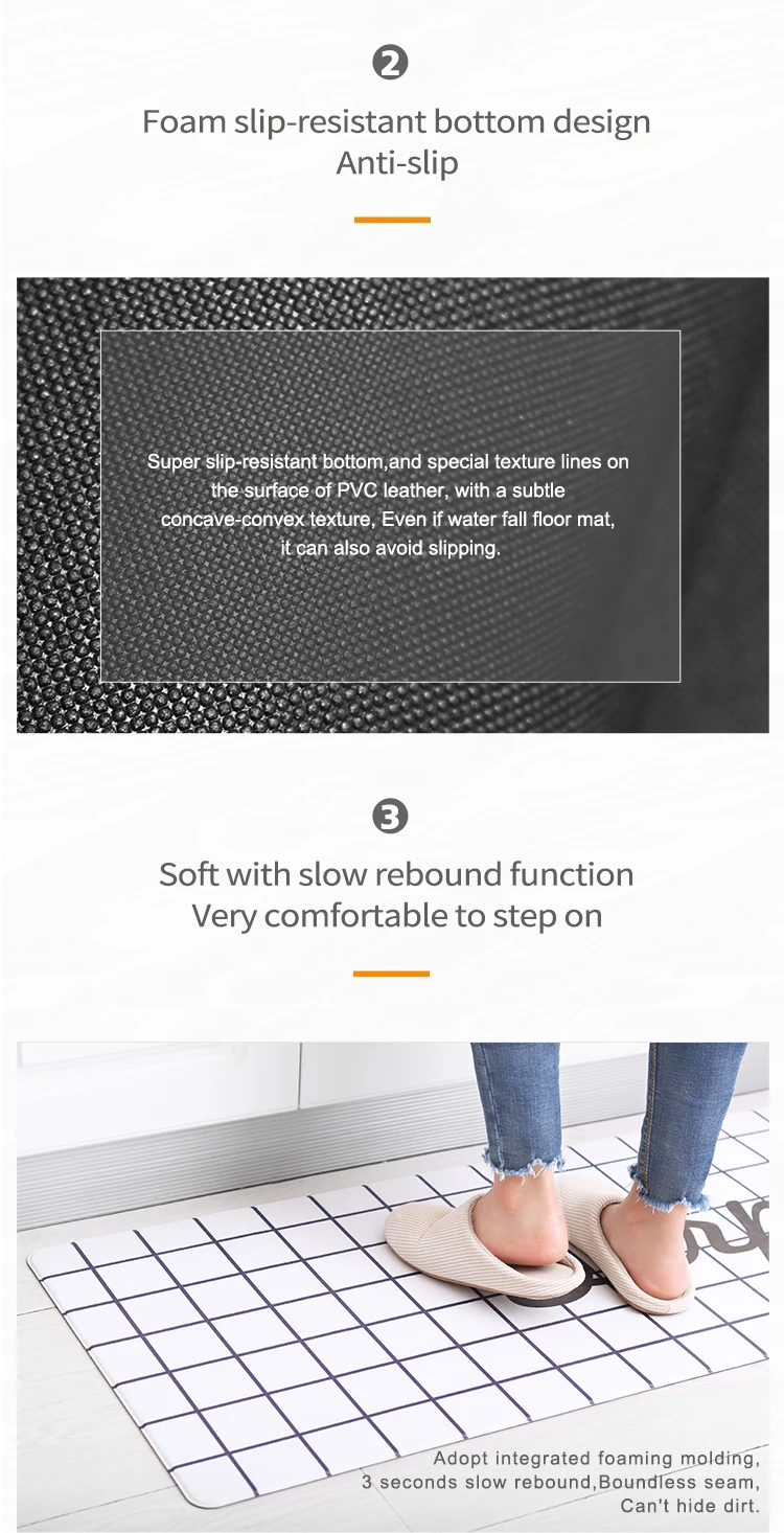 Nordic Soft Anti Fatigue Kitchen Floor Carpet Diy Washable And Kitchen