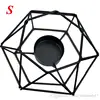 Black Metal Tealight Candle Holders Tabletop Decorative Candlestick Holder Home Wedding Accessories Decoration