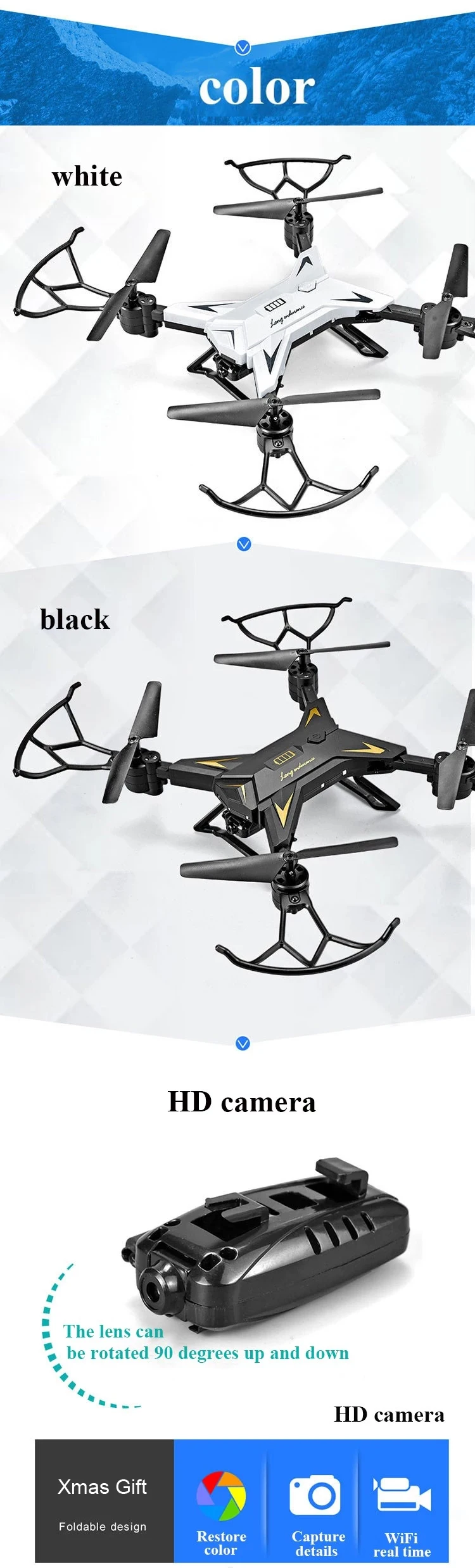 tech rc quadcopter with camera