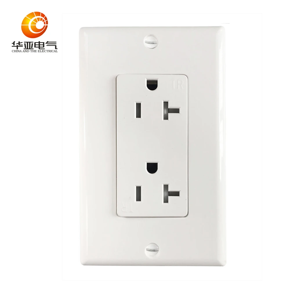 American Standard Decora Outlet 20a,125v Duplex Receptacle Wall Socket 