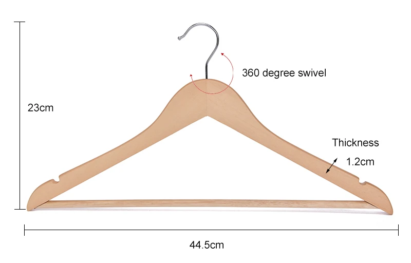 Manufacturer wholesale high quality custom wooden clothes hanger hangers