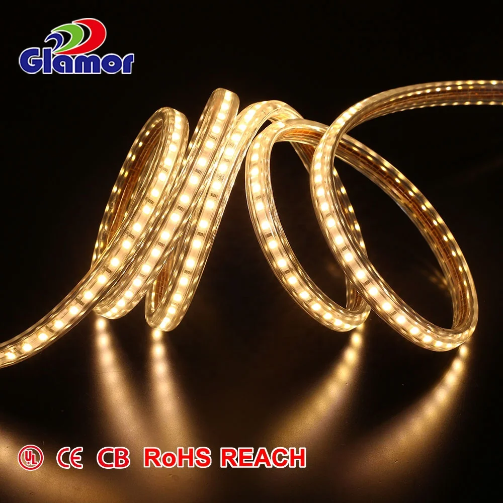 CE Waterproof LED Strip 220V with Pure Copper Wire inside the Light Strip with 50M LED Strip per Package