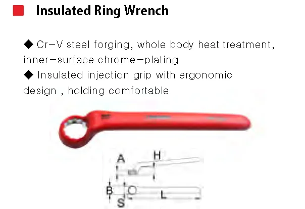 92LB208 Insulated Ring Wrench 13mm