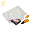 Brilliant Glisten Aluminum Foil Colored Bubble Padded Zipper Bag Suitable For Carrying Cosmetic Eye Lashes Eye Shadow