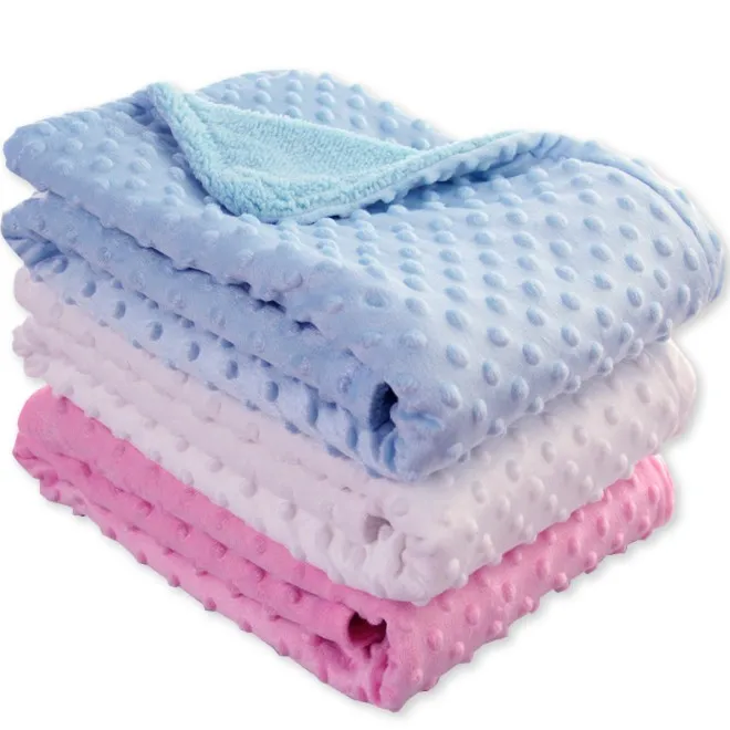 100% Polyester Mink Blanket Baby Blanket Manufacturer Minky Dot Blanket ...