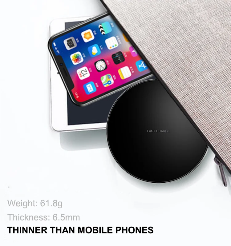 Desktop Aluminum Inductive Fast Charging Pad Plate Qi Wireless