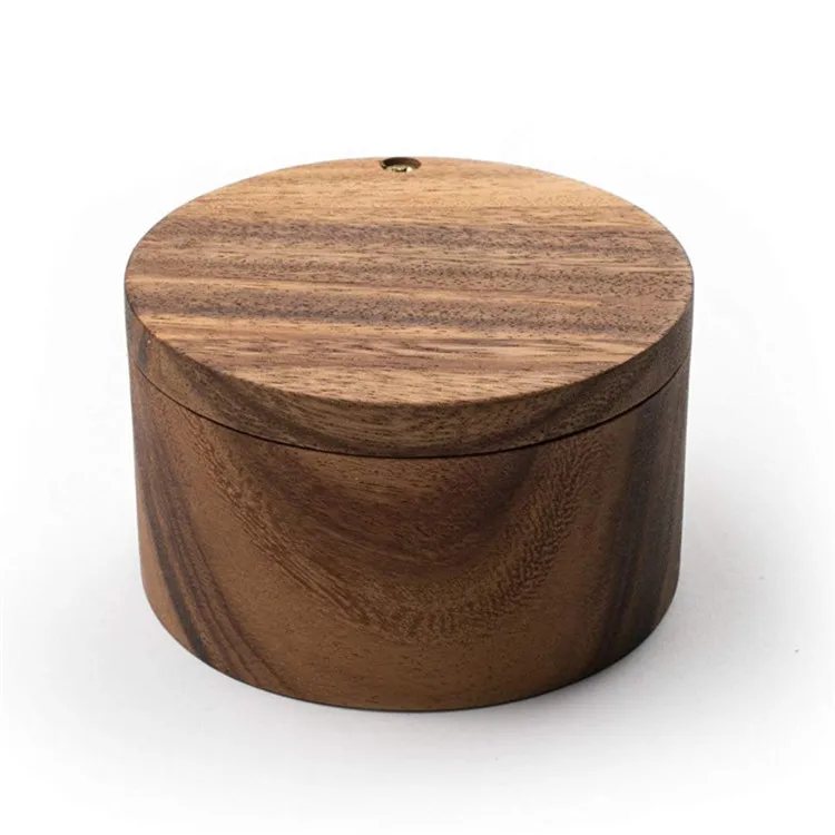 acacia wood salt box