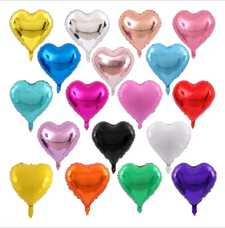 18" Gold Foil Balloons Heart Mylar Balloons For Party Decorations Party