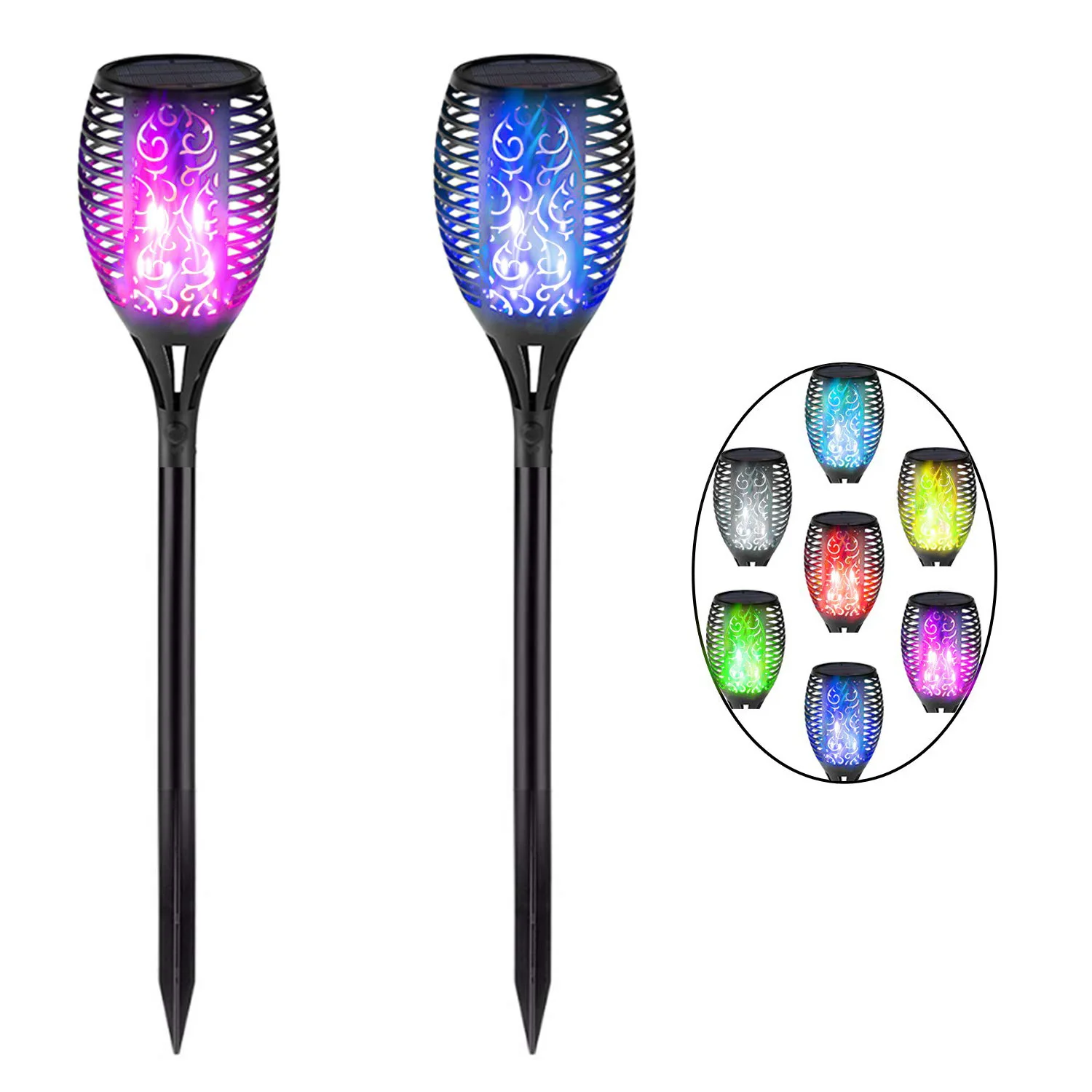 tulip shaped usb solar light with flame effect