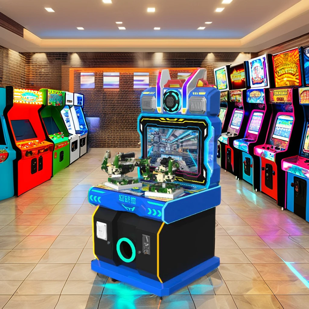 product raisefun whole sales factory price 22 inch two guns shooting machine arcade coin operated machine for kids-3
