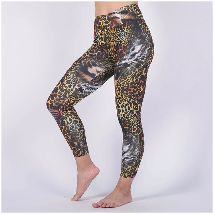 Women Yoga Pants Xinantime 3D Print Skinny Sports Training Cropped Pants Workout Gym Leggings 