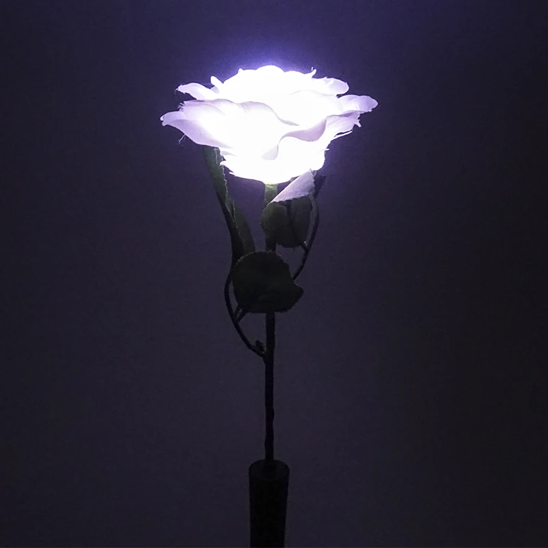Wholesale Artificial Rose Flower With Led Light For Holiday Decoration
