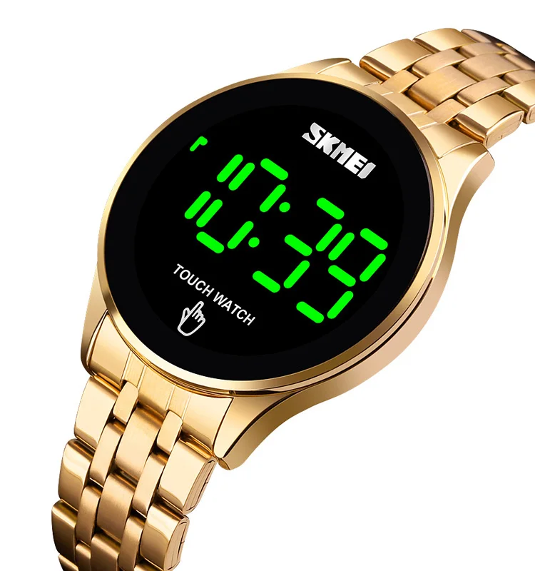 Orologio Digitale Uomo Touch LED Watches Screen Steel Wristwatch for Men  30m Waterproof Skmei 1579