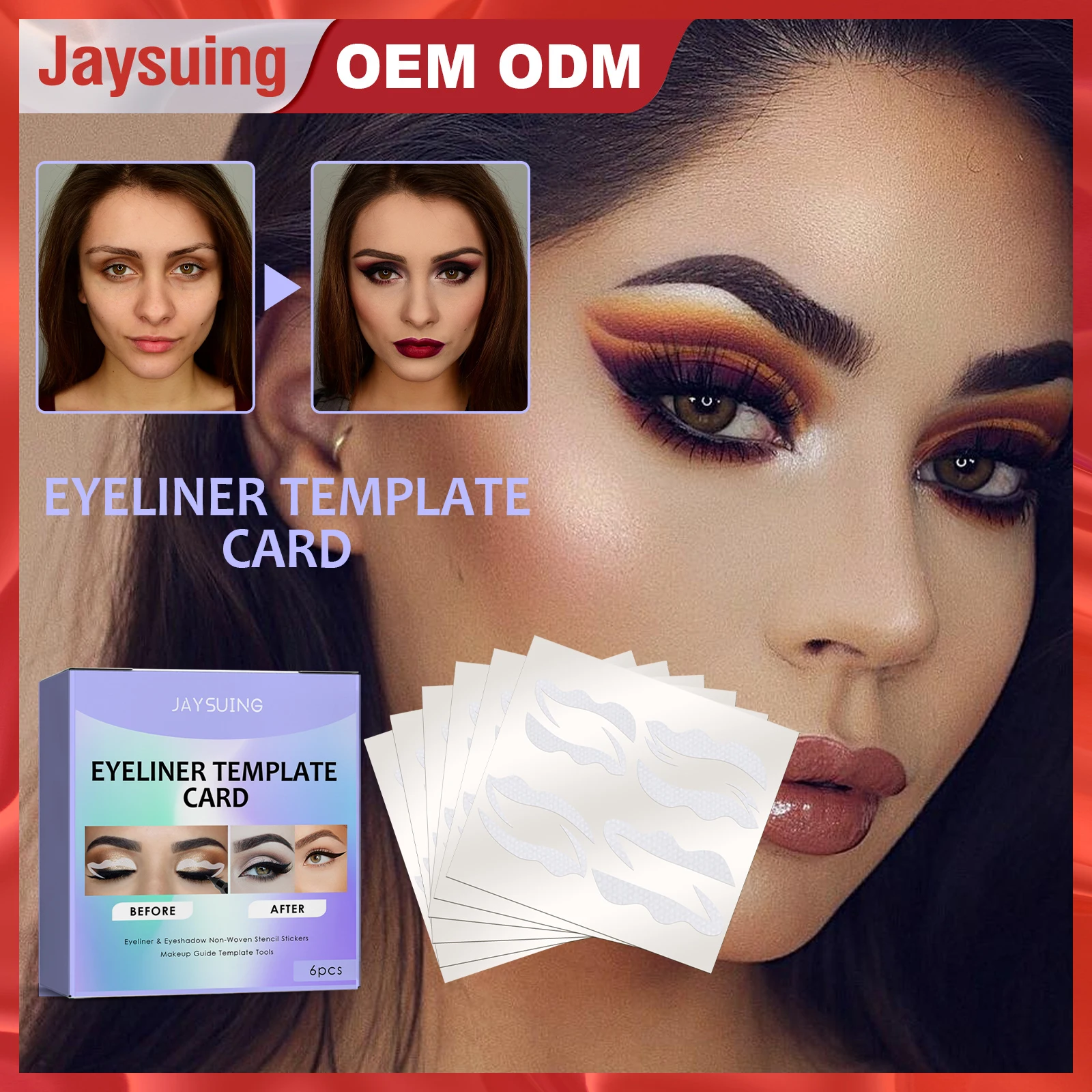 Diy Women Smoky Eyes Eyeliner Stencil Models Makeup Tool Eyeliner Shaping Template Card Buy