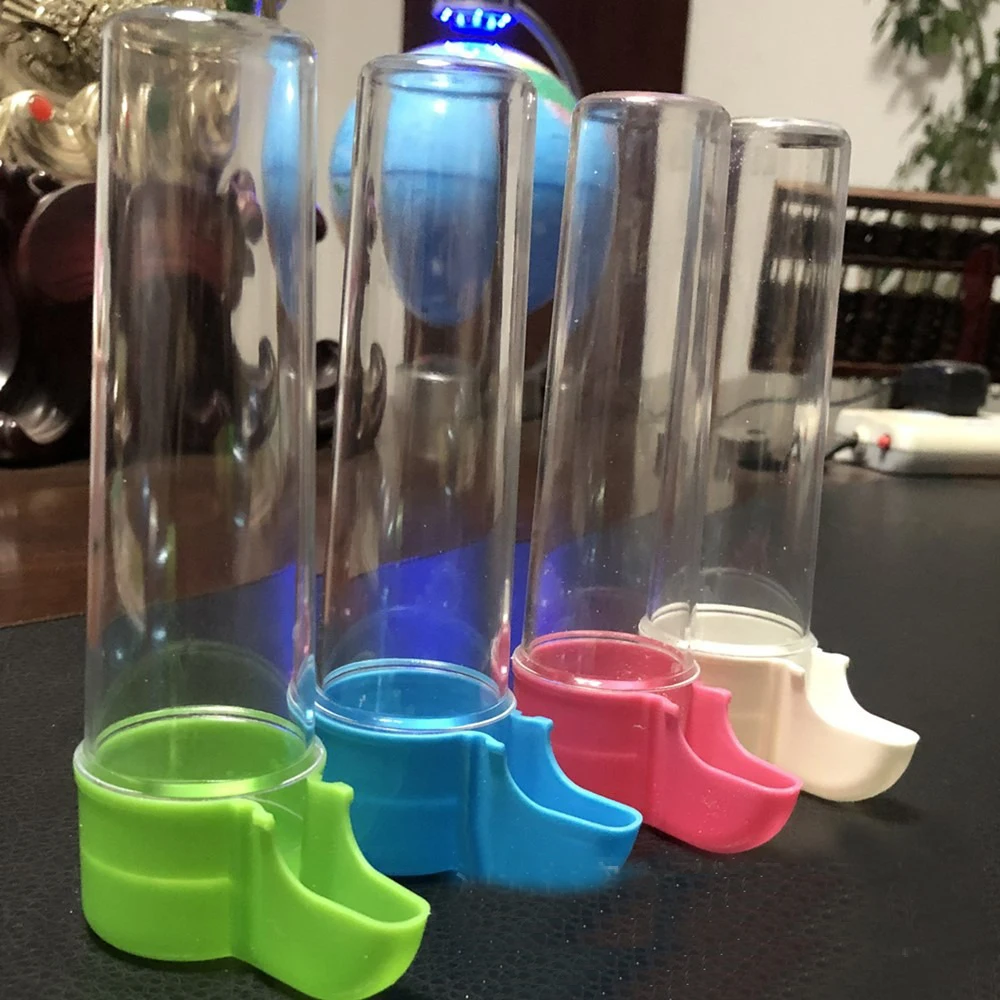 Wholesale Long Bird Feeder Transparent Acrylic Parrot Water Feeder
