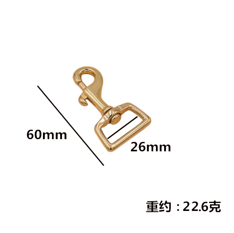 BT-B03 Clips Straps Carabiner High Polish Lock Antique 20mm Brass Swivel Snap Brass Wallet Hooks