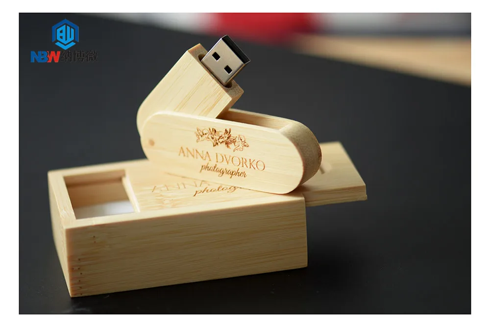 Free Shipping Gift Engraving Custom Logo Swivel Usb Flash Drive Wooden USB Flash Drives, Pen Drive 4gb 8gb 16gb U - ANKUX.COM