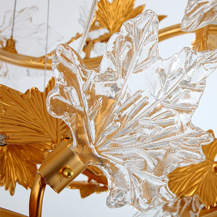 Aluminum Glass Indoor Decorative Pendant Lamp Energy Saving Hotel Bedroom Gold Color LED Pendant Light Retro Golden Finishing 80