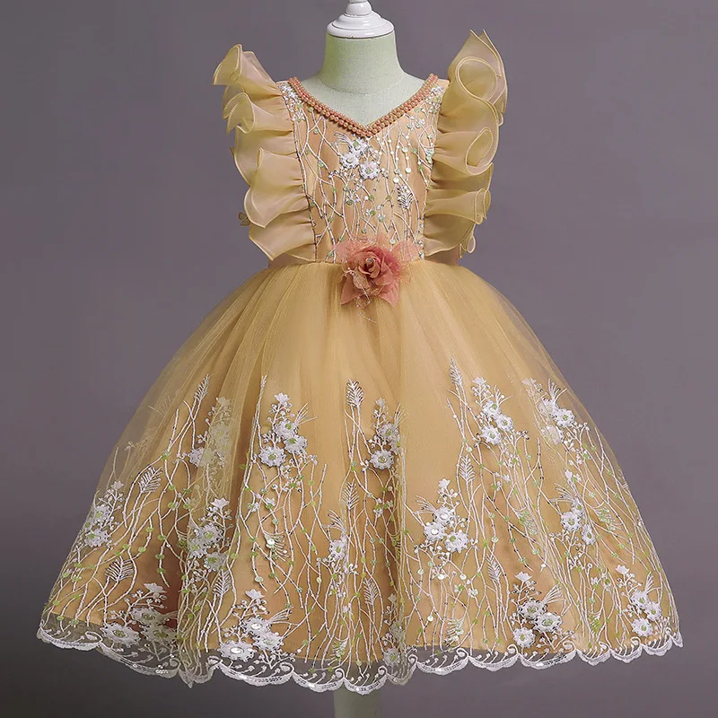 Kids Tulle Party Princess Dress Up Summer One Year Baby Girl Dresses