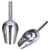Stainless steel metal pet food scoop measuring food scoop shovel for pet feeding accessories