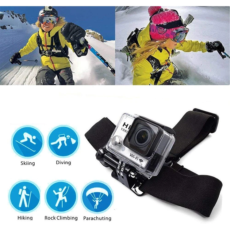 Go Pro Mount Belt Adjustable Head Strap Band Session for Gopro Hero 6/5/4/3 SJCAM Xiaomi Yi 4k Action Camera Accessories