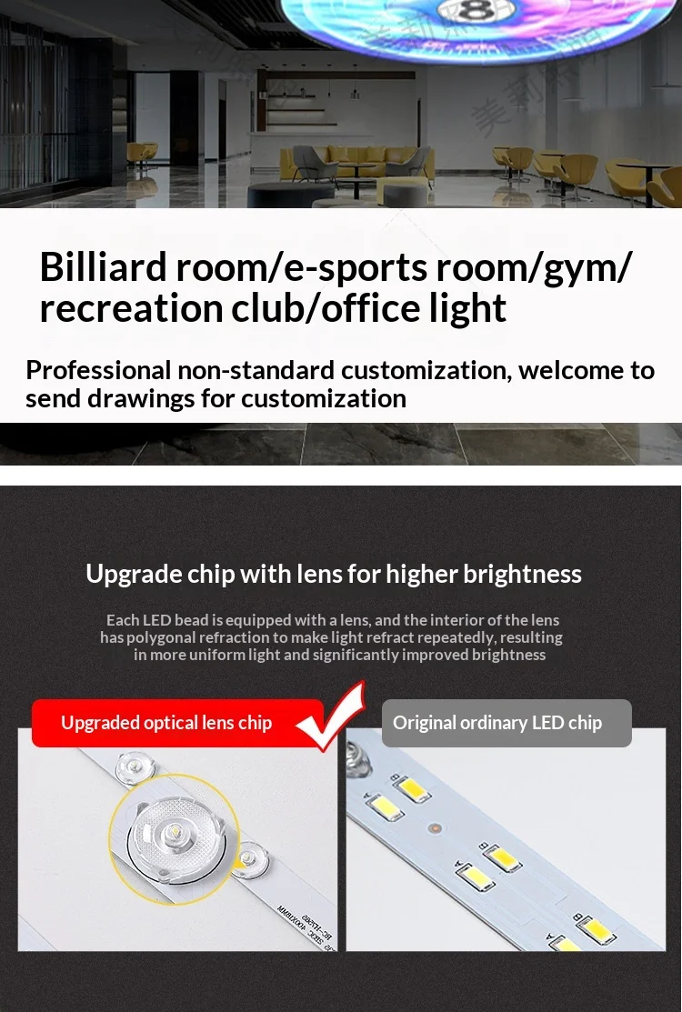 product pool hall chandelier e sports club gym decoration lights bar arcade custom starry sky pattern atmosphere lights energy efficient-3