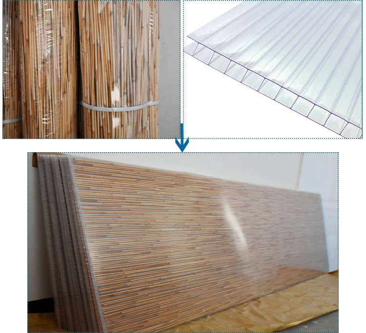 Plastic skylight sun shade sheet of polycarbonate bamboo sheet