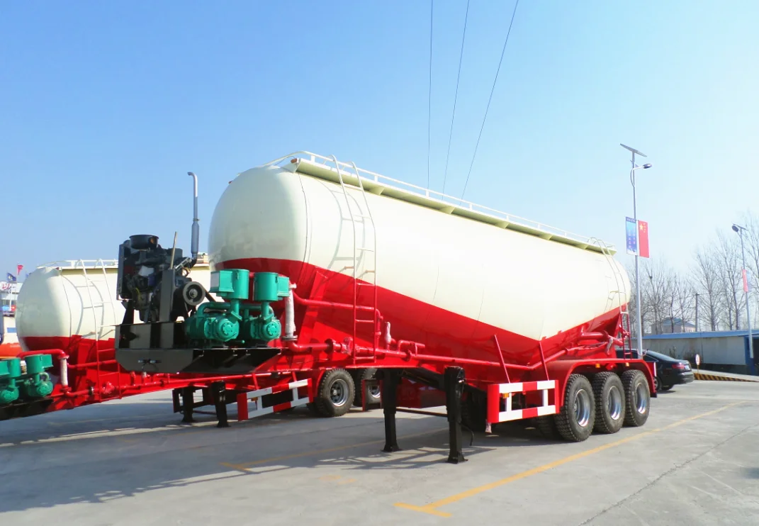 便宜3 轴 65cbm 80 吨 w 形散装水泥罐车拖车