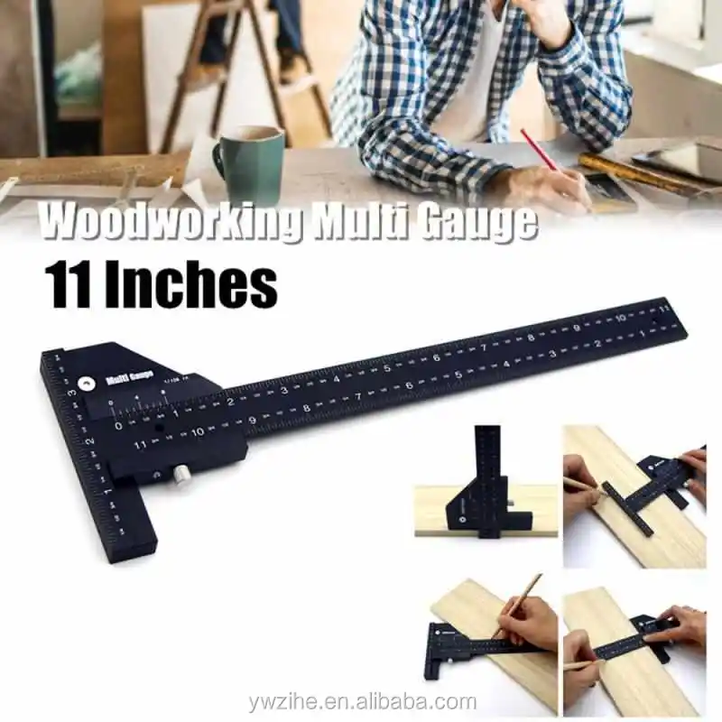 t type woodworking multifunction high-precision ruler