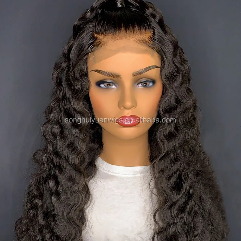 Drop Shipping Pineapple Wave Frontal Lace Wigs Human Hair Brazilian