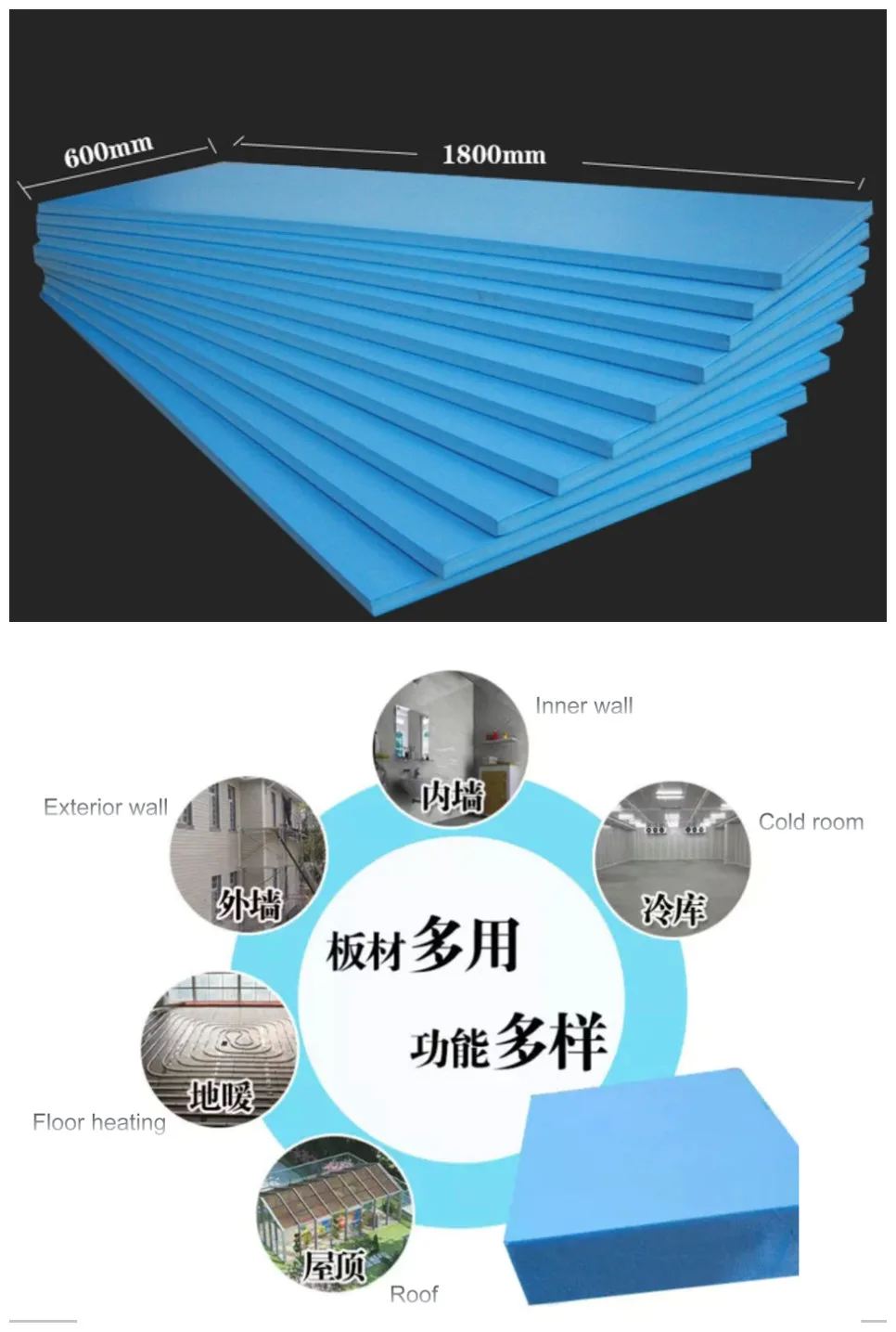 Rigid Styrofoam 50mm Extruded Polystyrene Insulation Board - Buy 50mm ...