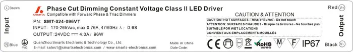 110v 220v no flicker triac dimming enclosure led driver 100w 24v led driver