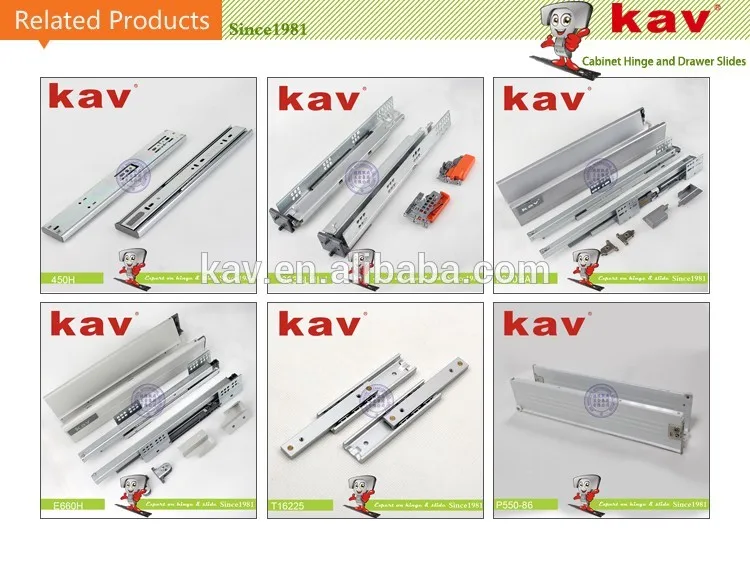 Single Extension Soft Close Drawer Runners Kitchen Drawer