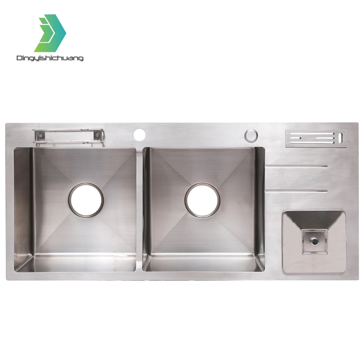 High Quality Undermount Kitchen Handmade 304 Multifunction Stainless Steel kitchen Sink with Trash Bin knife holder