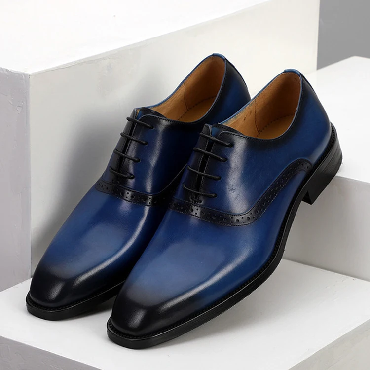 Luxury Brand Men Leather Dress Shoes,2019 Formal Shoes Blue Color Men  Fashion New Design Wedding Shoes For Men - Buy Mens Handmade Shoes,Italian Dress  Shoes,Men Oxford Leather Shoes Product on 