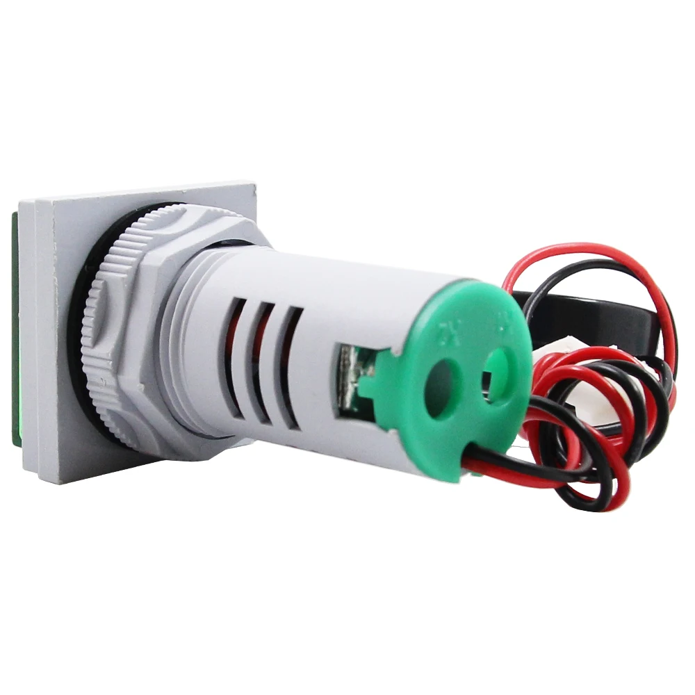 22mm Ce Led Square Mini Crystal Membrane Digital Display Hz Hertz Frequency Meter Indicator Lamp Measuring Range 0-99hz Freq