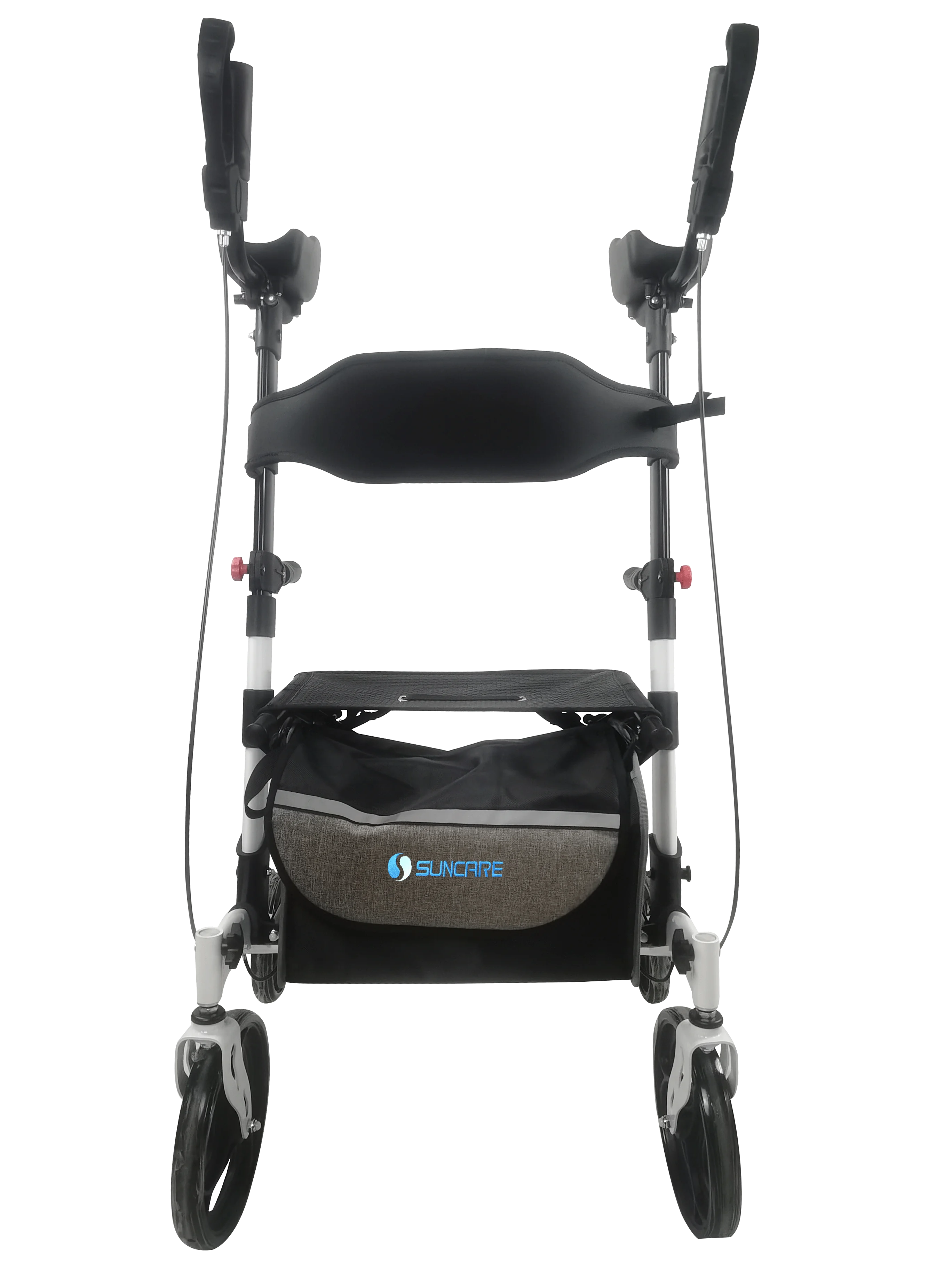 Aluminum Light Weight Upright Rollator Walker With Padded Arm And Backrest And Seat For Adult