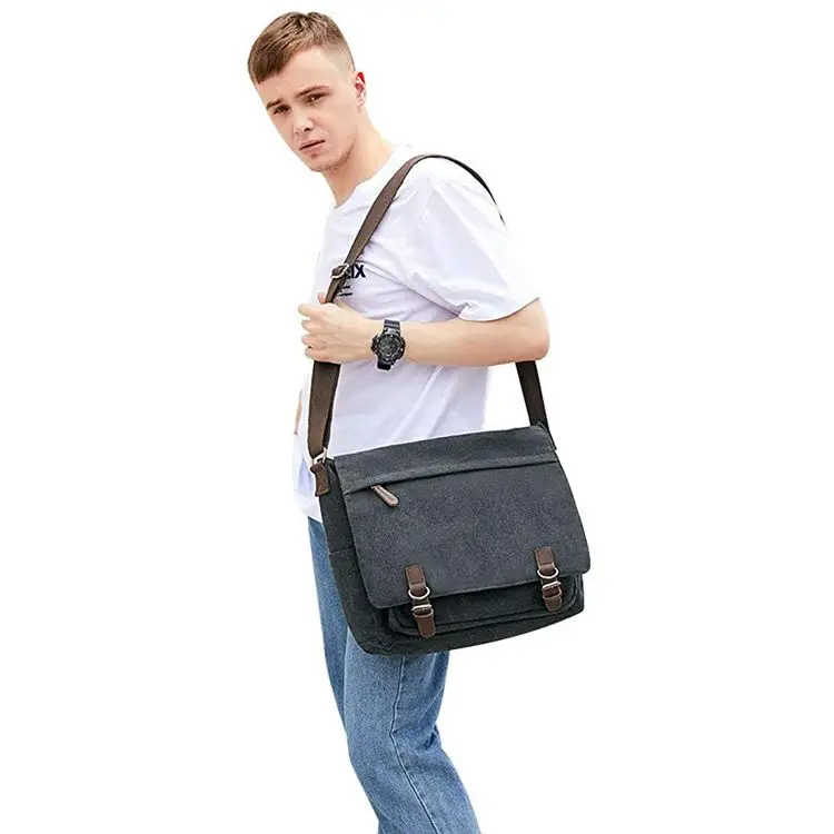 Messenger Bag for Men Canvas Shoulder Bag Satchel casual Business Briefcases Laptop