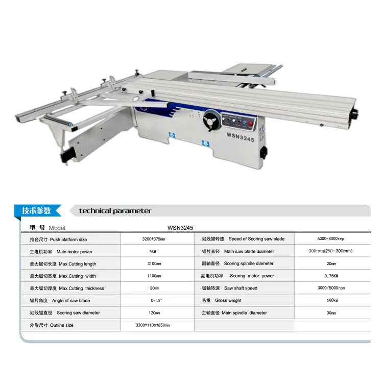 Automatic Panel Sliding Table Panel Saw Work Station Large Panel ...