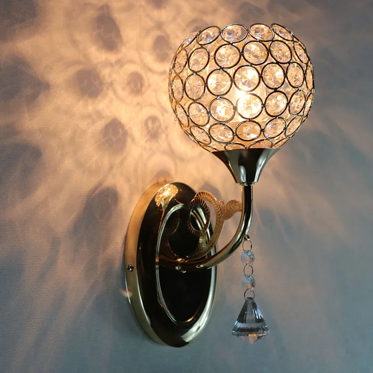 luxury football wall glass lamp ball crystal cup nursery balloon wall light with shadow