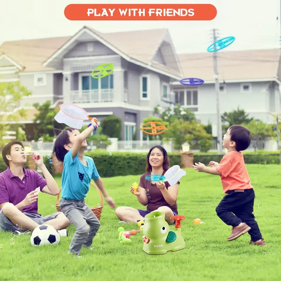 Af Indoor Outdoor Games Flying Disc Launcher Toy For Kids Flying