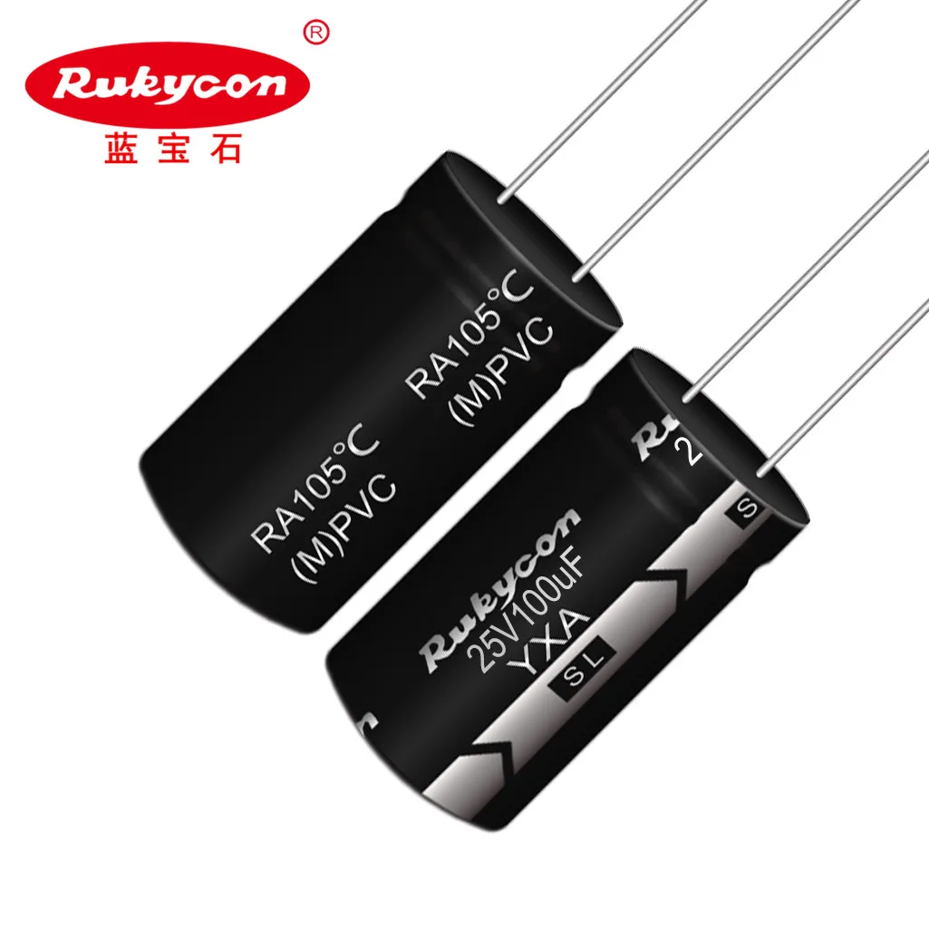25V100uF led capacitor Rukycon electrolytic capacitors good quality radial capacitor lighting circuits  direct sale  best price