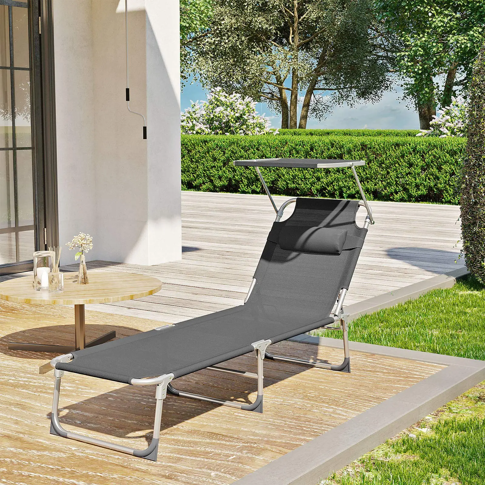 Шезлонг на колесах складной. Кресло для отдыха giardino Club. Elysia Lounge Chair.