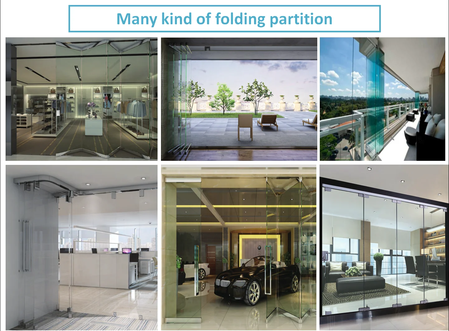 aluminium cheap sliding soundproof folding door partition wall 12mm tempered glass door prices frameless soundproof partitions